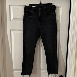 GAP Vintage Slim High Rise Black Straight Leg Women's Jeans